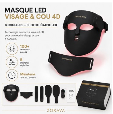 Masque LED Premium ZORAVA visage et cou